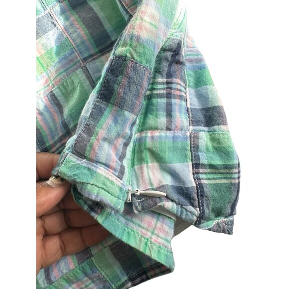 Talbots Plus Patchwork Sleeveless Madras Heritage Plaid Sleeveless Top Size 1X - Picture 8 of 10